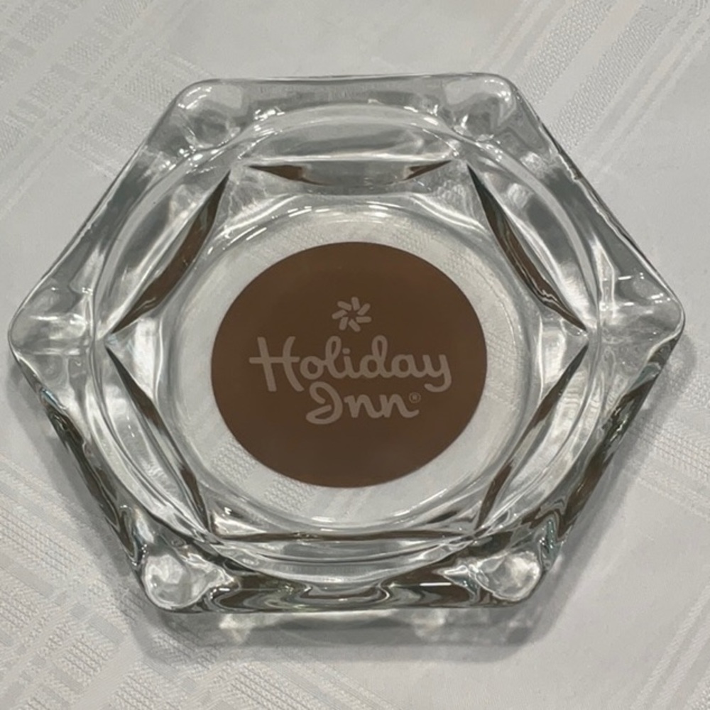 Holiday Inn with Brown Logo Hexagonal Bar Accessory Ashtray